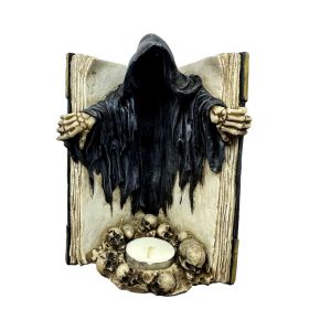 The Reaper of Death Book of Skulls Dödskalle Värmeljushållare