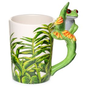 Trä Groda Format Handtag Mugg med Skogs Design