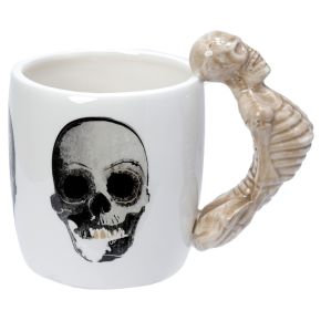 Keramik Mugg med Skelett Format Handtag