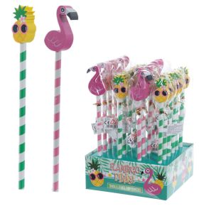 Flamingo och Ananas Tropisk Penna med Suddgummitopp