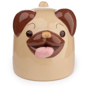 Mopps Mops Upp-och-Nervänd Formad Keramikmugg