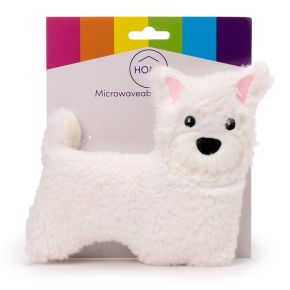 Westie Hund Plysch Lavendel Värmepåse