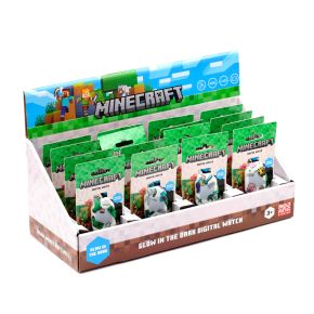 Minecraft Självlysande Digitalklocka i Silikon
