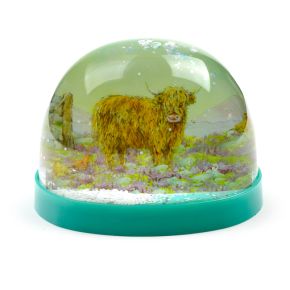 Jan Pashley Highland Coo Ko Stor Glitter Snöstorm Snöglob