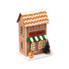 Pepparkakshus Leksaksbutik Jul LED Dekoration