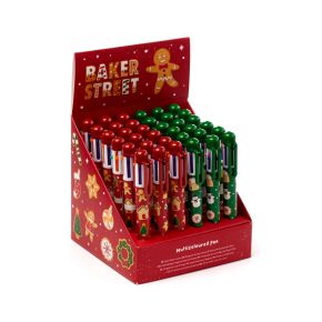 Jul Baker Street Pepparkaka Penna med Multifärg och Berlock (6 Färger)
