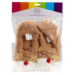 Ren Plysch Tofflor med Värmepåse (Unisex En Storlek)