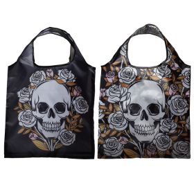 Ihopvikbar Återanvändbar Shoppingväska - Skulls & Roses