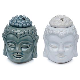 Aromalampa med Krackelerad Glasyr Thai Buddha Huvud Aromalampa med Krackelerad Glasyr Thai Buddha Huvud