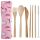 Enchanted Rainbow Enhörning 6-Pack Bestick-Set i 100% Naturlig Bambu i Tyghållare