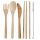 Pion Pick of the Bunch 6-Pack Bestick-Set i 100% Naturlig Bambu i Tyghållare