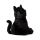 Svart Katt Plysch Dörrstopp