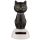 Svart Katt Solcellsfigur