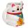 Vit Maneki Neko Lyckokatt Formad Keramikmugg