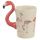 Flamingo Pinks Flamingodekal Mugg med Format Handtag