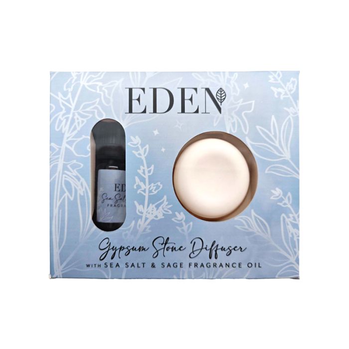 Eden Havssalt & Salvia Gipssten Diffuser & Doftolja-Set