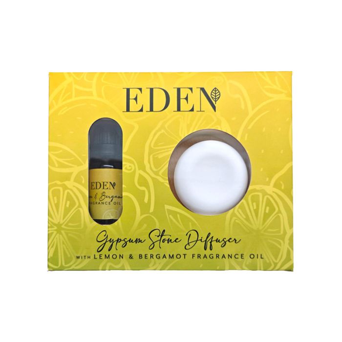 Eden Citron & Bergamott Gipssten Diffuser & Doftolja-Set