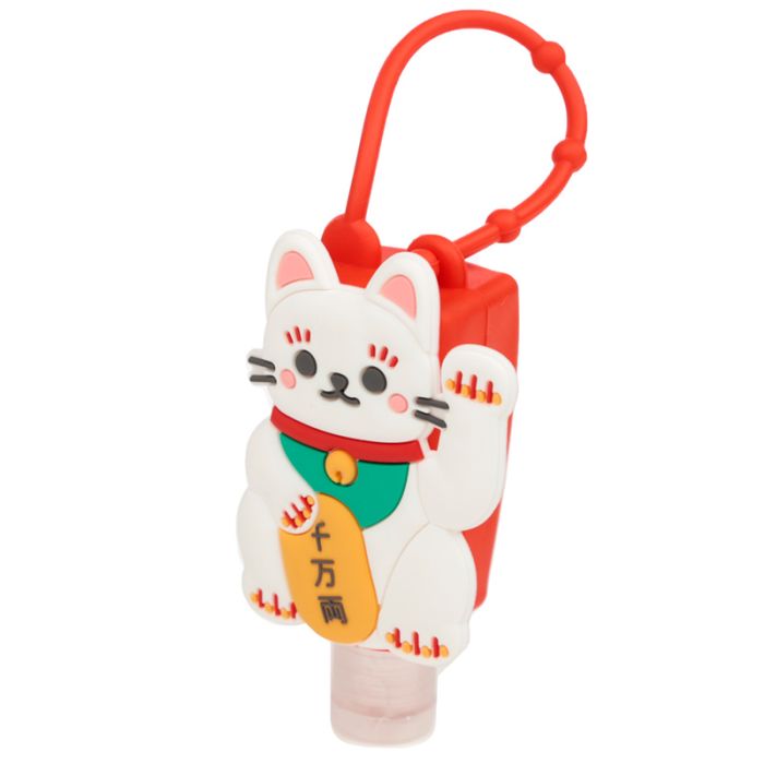 Gel Handsprit med Maneki Neko Lyckokatt Silikonfodral