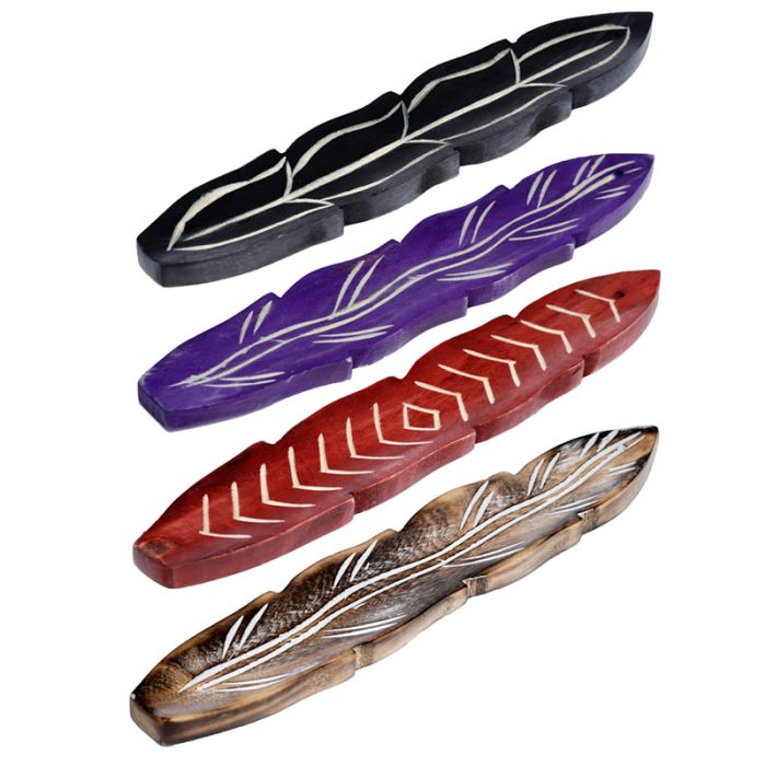 Mangoträ Fjäder Format Askfat Rökelsehållare