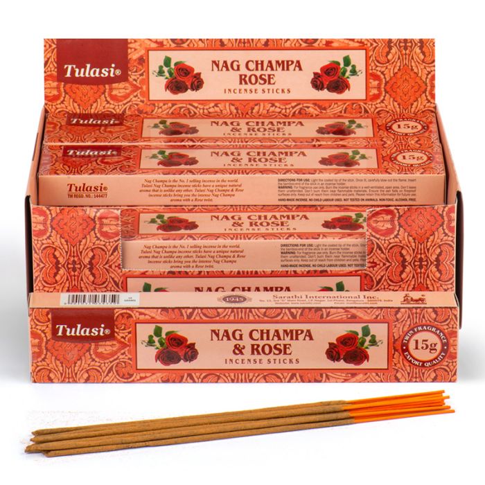 37296 Tulasi Rose Nag Champa Rökelsestickor
