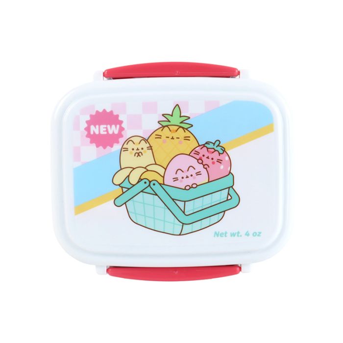 Pusheen the Cat Katt Fruits Clip Lock Staplad Bento Lunchlåda med Bestick