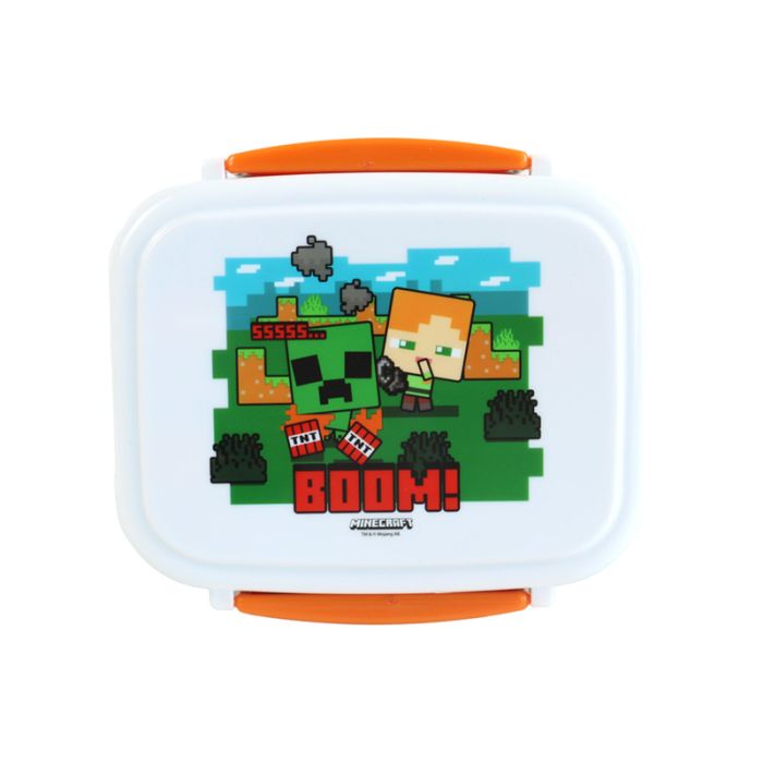 Minecraft SSS BOOM Clip Lock Staplad Bento Lunchlåda med Bestick