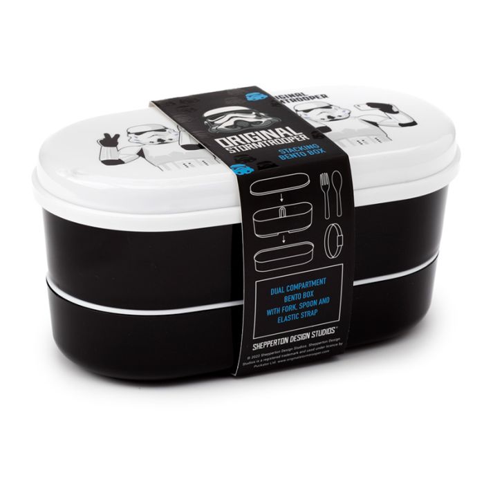 The Original Stormtrooper Staplad Bento Box Lunchlåda med Gaffel & Sked