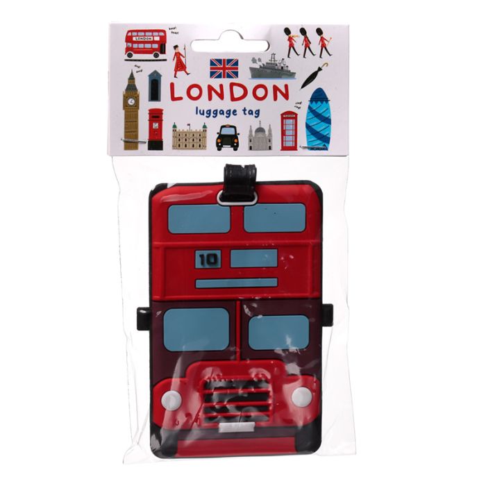 London Buss PVC Bagage Tag