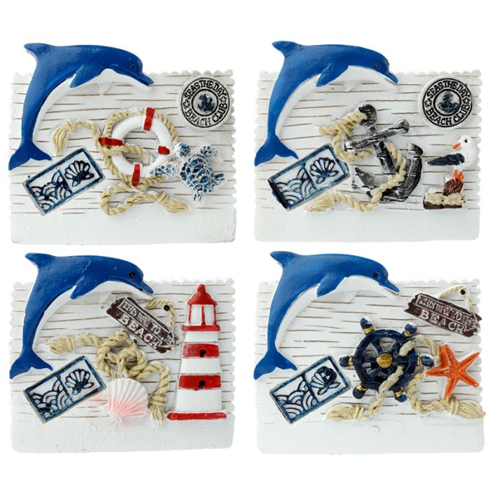 Souvenir Seaside Magnet - Vykort med Delfin