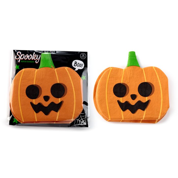 Halloween Pumpa 12-Pack 3ply Party Pappersservetter