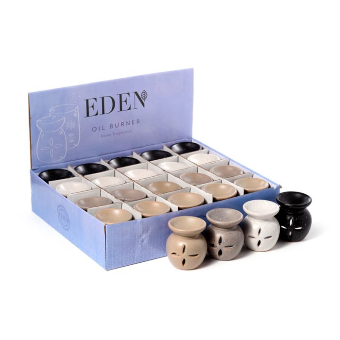 Eden Liten Steneffekt Aromalampa med Utskuren Blomma