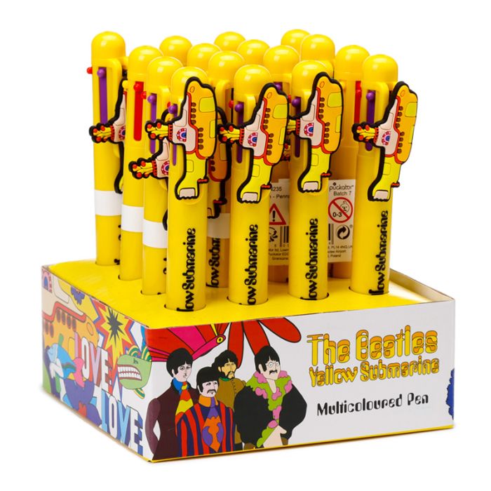 The Beatles Yellow Submarine Penna med Multifärg med Berlock (6 Färger)