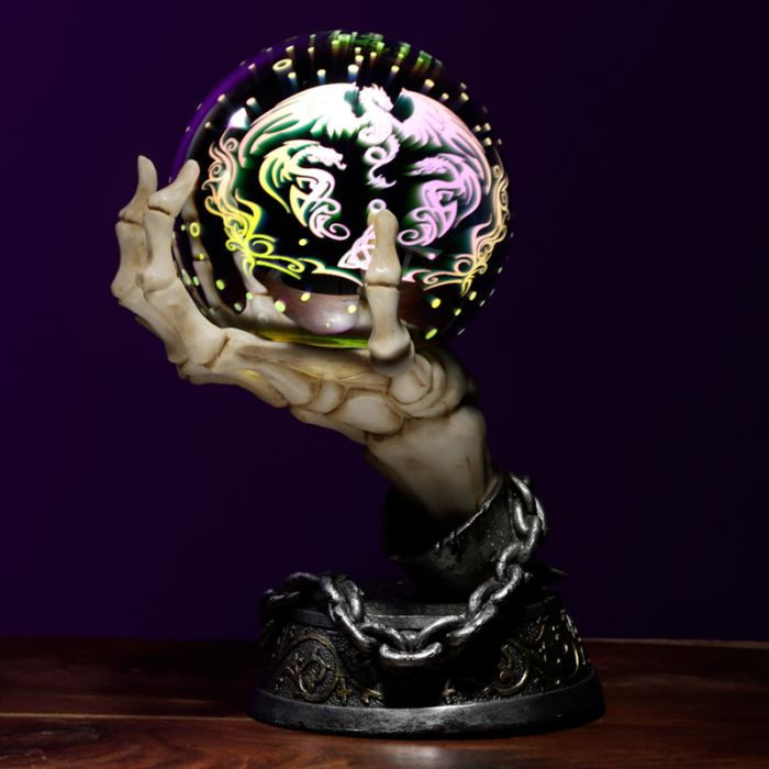Skeletthand LED Metallic Orb