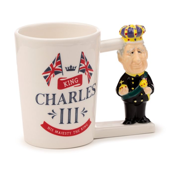 King Charles III Keramikmugg med Format Handtag