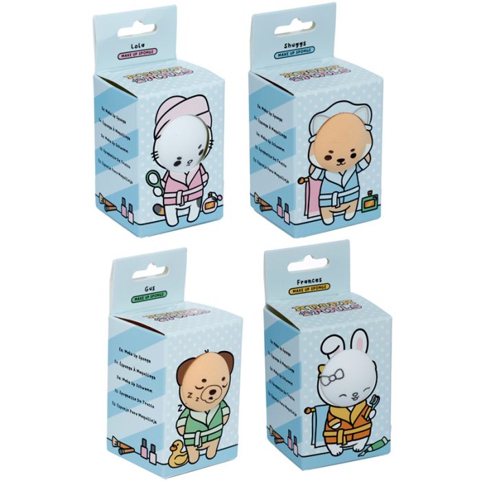 Adoramals Husdjur Sminksvamp - Shiba Inu, Katt, Mops & Kanin