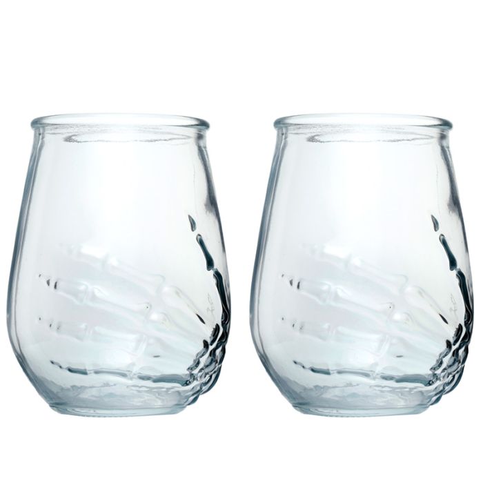 Skeletthand 2-Pack Tumblers i Glas