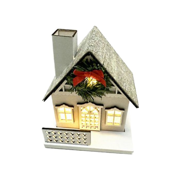 Winter Wonderland Julkrans LED-Hus Dekoration