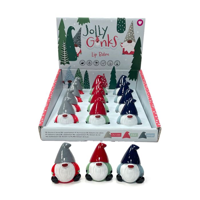 Jul Jolly Gonk Läppbalsam i Formad Hållare