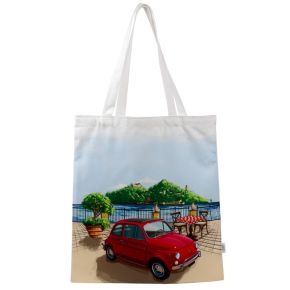 Fiat 500 Riviera Återanvändbar Tote Shoppingväska Fiat 500 Riviera Återanvändbar Tote Shoppingväska