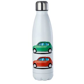 Fiat 500 Retro Återanvändbar Värmeisolerad Flaska i Rostfritt Stål för Varm & Kall Dryck 500ml Fiat 500 Retro Återanvändbar Värmeisolerad Flaska i Rostfritt Stål för Varm & Kall Dryck 500ml
