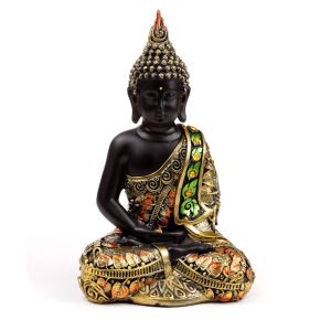 Svart & Orange Guld Thai Buddha Contemplation Svart & Orange Guld Thai Buddha Contemplation