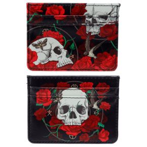 Skulls & Roses Blippskyddad RFID Korthållare i Tyg