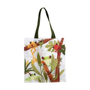 Tropical Frogs Groda Återanvändbar Tote Väska Tropical Frogs Groda Återanvändbar Tote Väska
