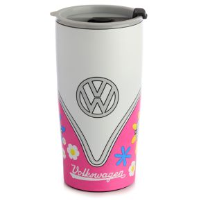Volkswagen VW T1 Camper Summer Love Återanvändbar Värmeisolerad Varm & Kall Mat & Dryckskopp i Rostfritt Stål 500ml