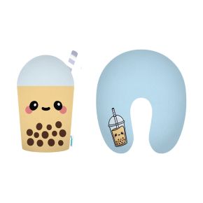 Swapseazzz Foodiemals Boba the Bubble Tea 2-i-1 Plysch Resekudde & Leksak