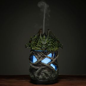 Dark Legends Fire Earth Drake Vridet Träd USB LED Aroma Diffuser Dimma Luftfuktare