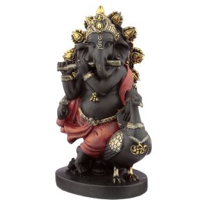 Ganesh Figurin med Flöjt och Påfågel Ganesh Figurin med Flöjt och Påfågel