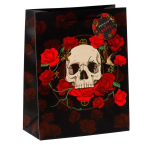 Skulls and Roses Röda Rosor Presentpåse - Stor Skulls and Roses Röda Rosor Presentpåse - Stor