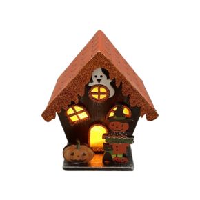 Spooky Trick or Treat Pumpa Halloween LED-Hus Dekoration