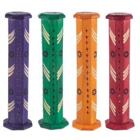 Mangoträd Rökelsehållare Torn med Blommigt Nätmönster Mangoträd Rökelsehållare Torn med Blommigt Nätmönster